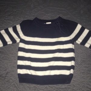 Blue and white stripe sweater